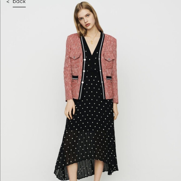 Coats | Maje Red Vivor Tweed Jacket 